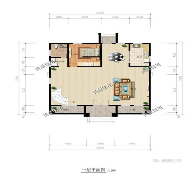 精選的三款農村四層別墅戶型圖，攢夠錢肯定建一棟
