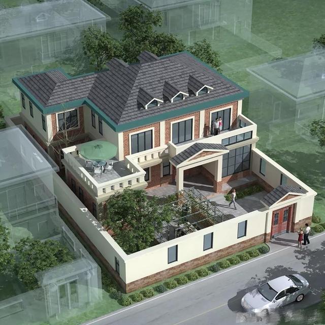 15*15米帶院子中式二樓別墅設計圖，品質生活就靠它了