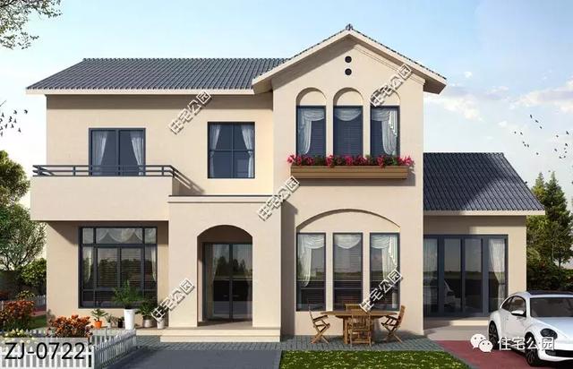 15X11米2層農村小洋樓設計方案圖，漂亮、洋氣