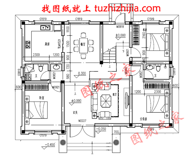 二層樓房設計圖，占地120平米左右，符合現代農村的建房政策
