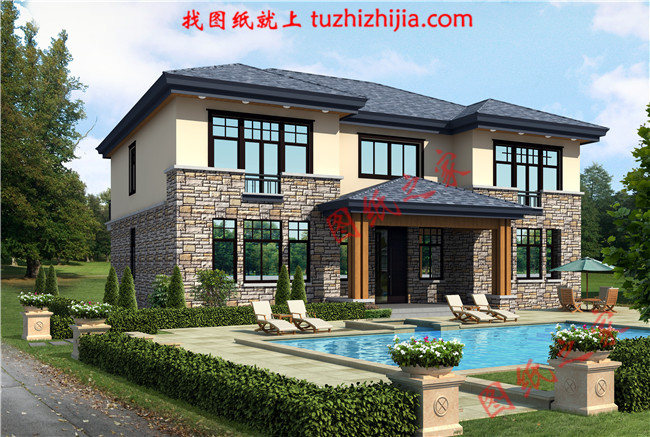 鄉下二層樓房設計圖，大窗戶打造的客廳，一起享受大面積采光的溫暖