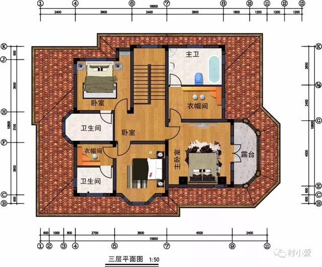 11mx13m最適合坡地的鄉(xiāng)村別墅設(shè)計方案