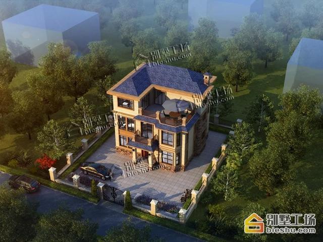 25萬自建農(nóng)村三層樓房圖，占地120平左右