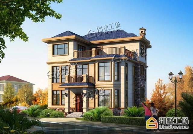 25萬自建農(nóng)村三層樓房圖，占地120平左右