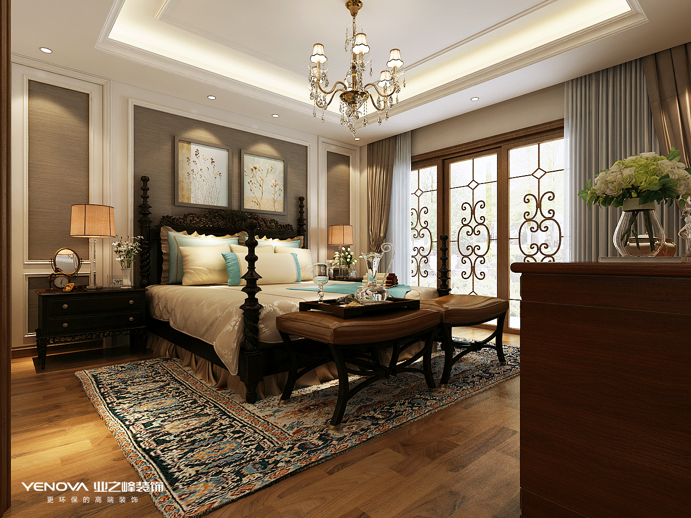 碧桂園別墅設計美式風格裝修效果圖,高端、大氣