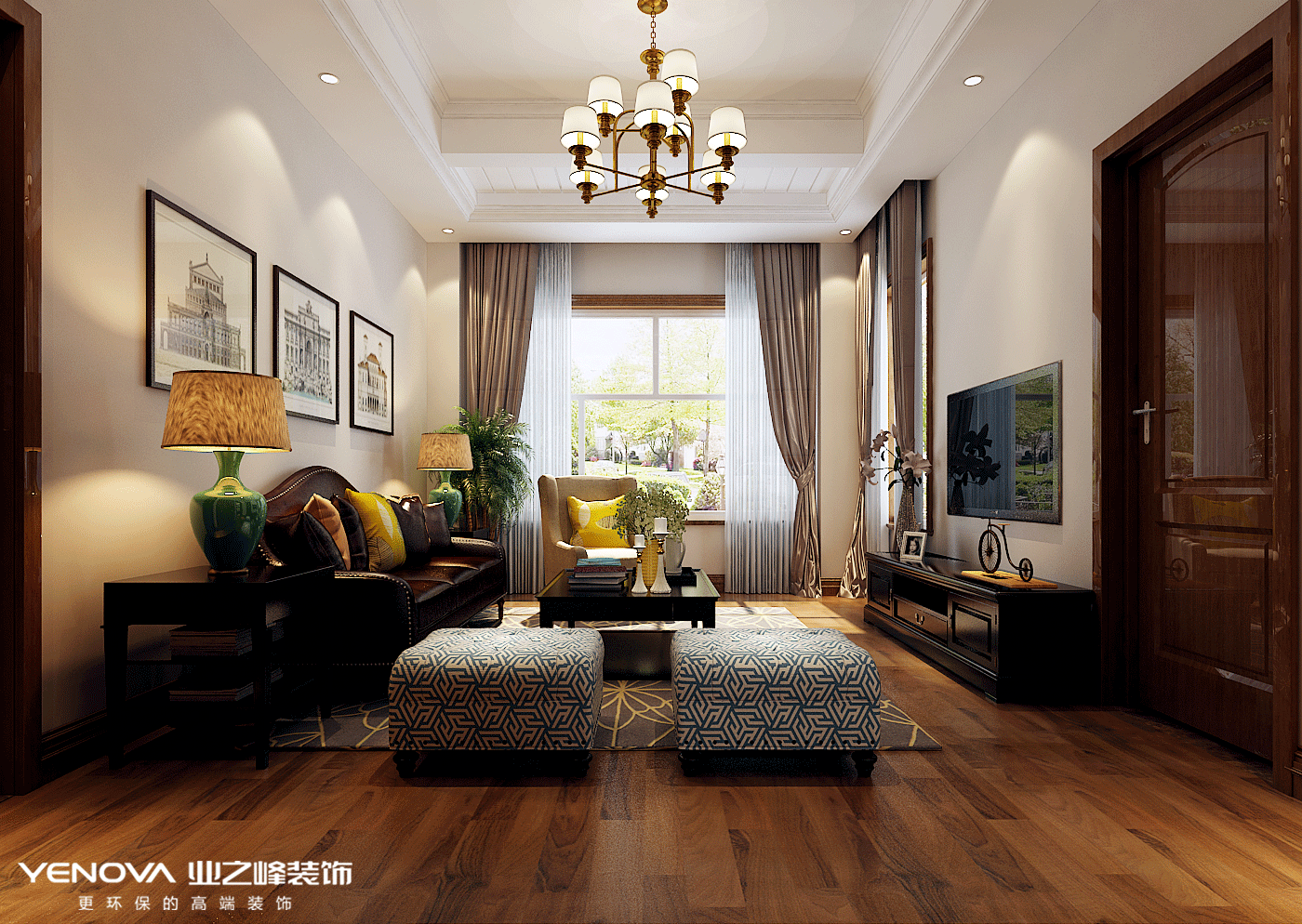 碧桂園別墅設計美式風格裝修效果圖,高端、大氣