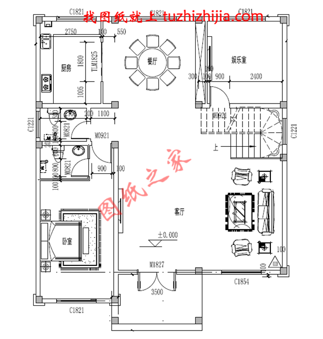 歐式大氣三層小別墅設計圖紙,外觀、造型大方,色彩明快