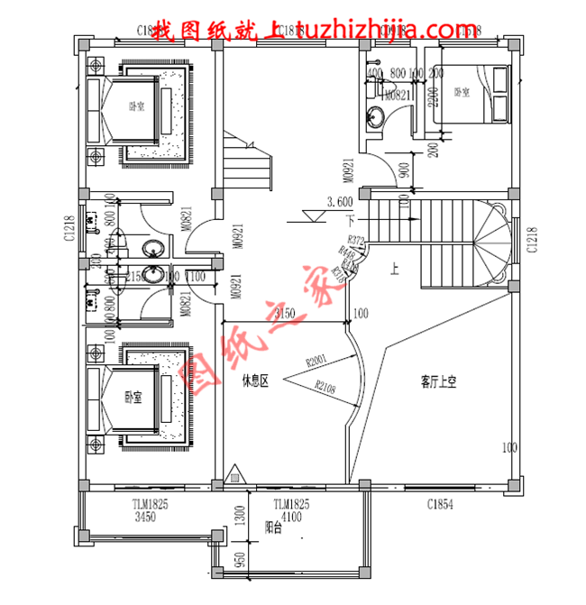 歐式大氣三層小別墅設計圖紙,外觀、造型大方,色彩明快