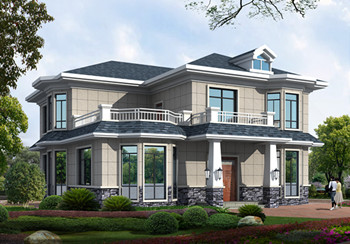 150平米二層鄉村小別墅圖，戶型合理，外觀清新淡雅