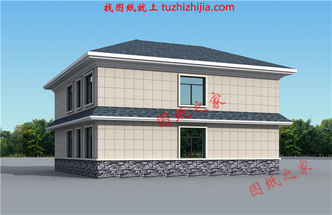 150平米二層鄉村小別墅，戶型合理，外觀清新淡雅