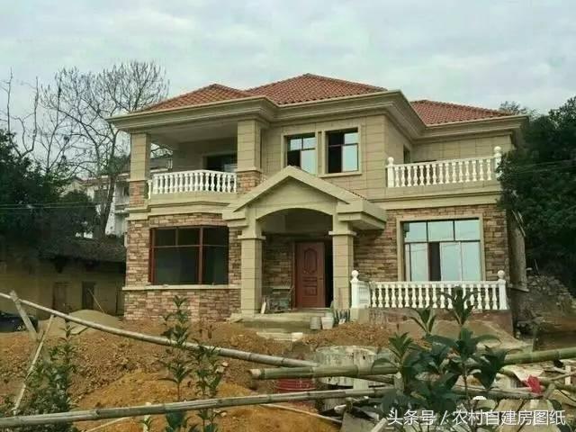 帶堂屋二層農村小樓圖，35萬建好主體