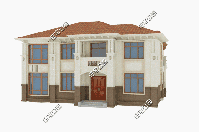 15X14米農村二層別墅設計方案圖，帶堂屋