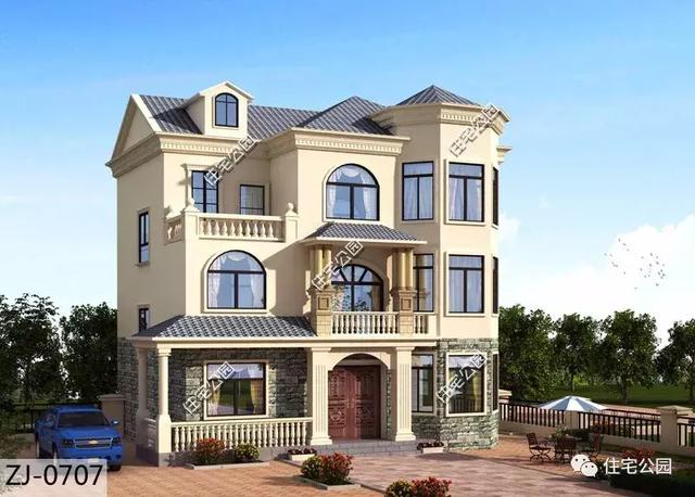 13X11米農村3層別墅設計方案，現代結合歐式，好看