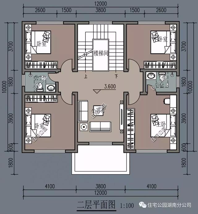農村14X14米樓房設計圖，3種方案供您選擇
