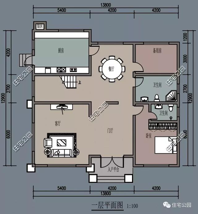 農村14X14米樓房設計圖，3種方案供您選擇