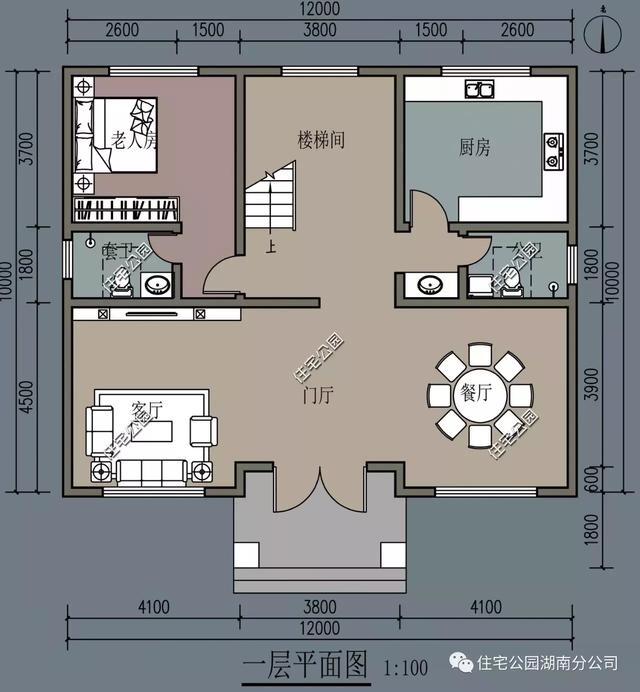 農村14X14米樓房設計圖，3種方案供您選擇