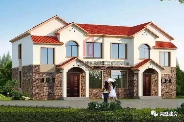 3套農(nóng)村雙拼樓房設(shè)計(jì)圖，哥倆好住雙拼