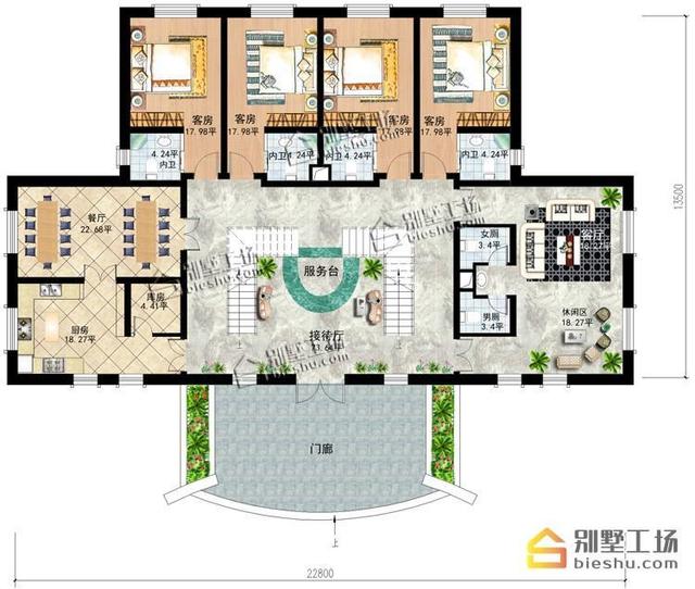 農村二層特色民宿設計圖，喜歡民宿方案的看看