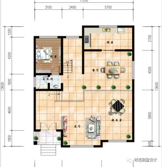 11x13m帶閣樓的兩層農村自建房設計圖，精美