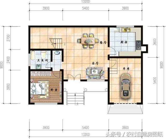 6款帶煙筒的小別墅設計方案圖，款款漂亮