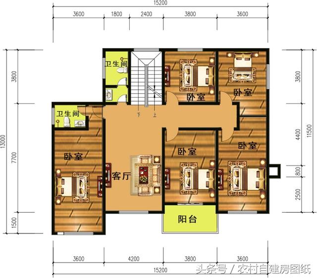 6款帶煙筒的小別墅設計方案圖，款款漂亮