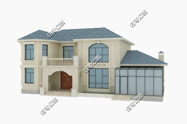 19X11米二層農村別墅設計圖，帶陽光房