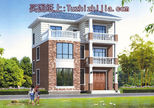 農村20萬左右三層住房設計圖，小宅基地首選