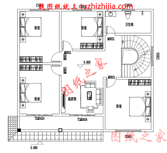 鄉下二層樓房住宅設計圖紙及效果圖，農村二層小洋樓