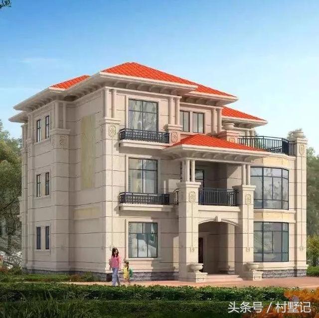 2棟高端三層豪宅設計圖，附方案和建成實景圖