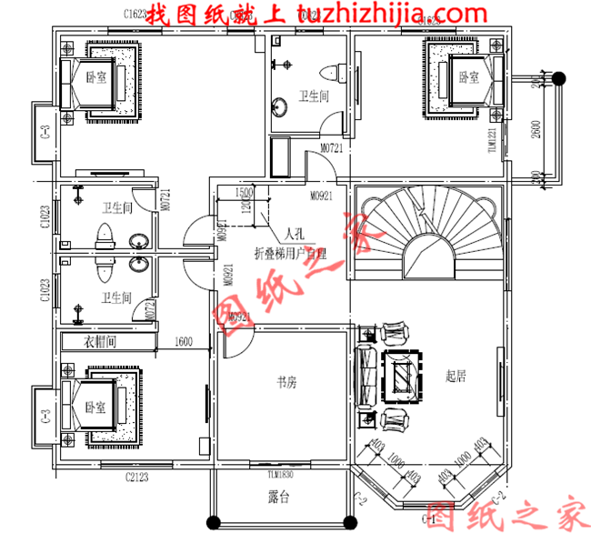 三層復式別墅小洋樓,挑空客廳,布局實用,千萬人喜歡的實用戶型