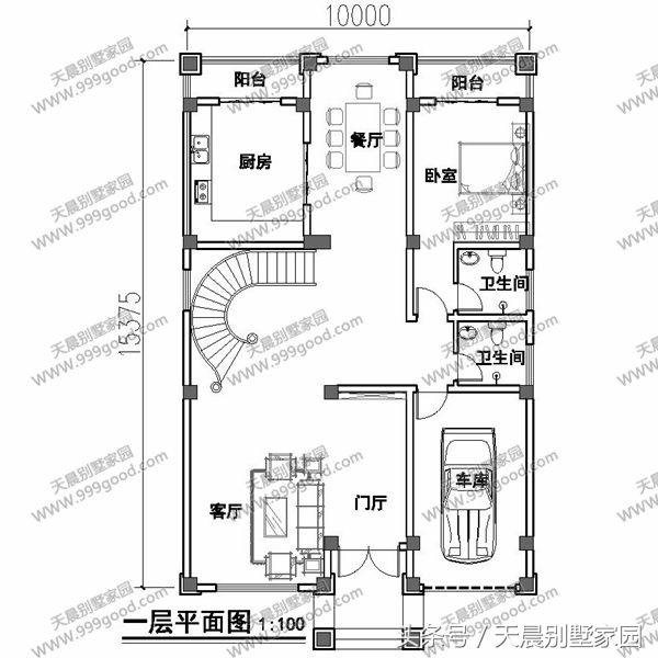 6款10米面寬別墅設計圖，顏值和實用性兼顧