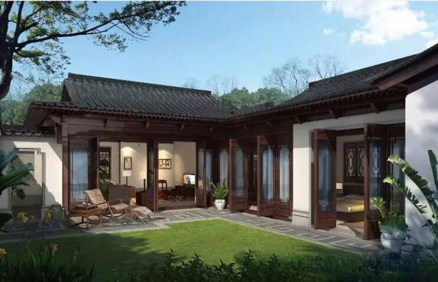 中式民宅別墅外觀效果圖大全，古香古色
