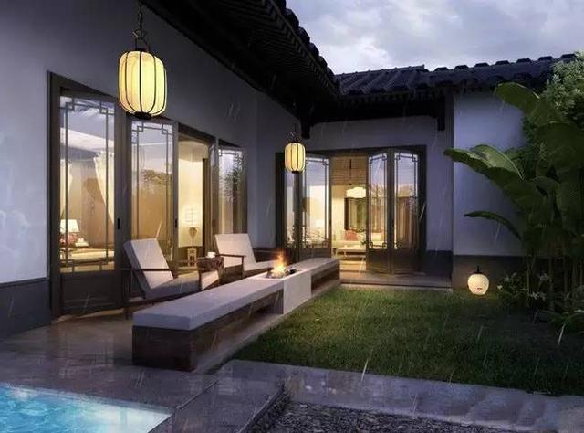 中式民宅別墅外觀效果圖大全，古香古色