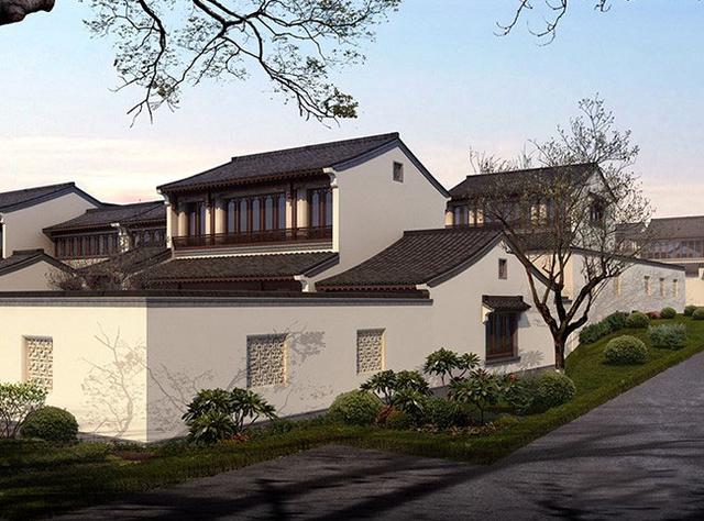 中式民宅別墅外觀效果圖大全，古香古色