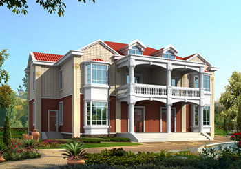 鄉(xiāng)村兄弟二層雙拼別墅設(shè)計圖，單戶120平米左右，戶型合理