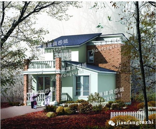 9x11農(nóng)村二層小樓房設(shè)計方案圖，經(jīng)濟實惠型