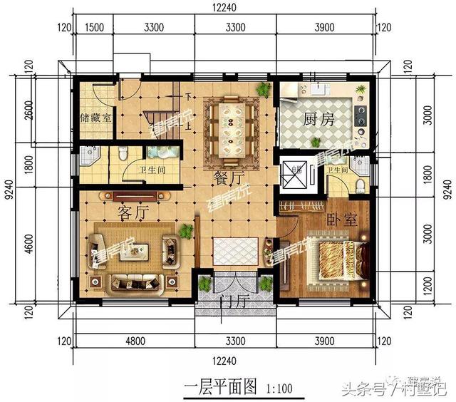 110平農(nóng)村三層小洋樓設(shè)計(jì)方案圖，看完忍不住轉(zhuǎn)發(fā)了