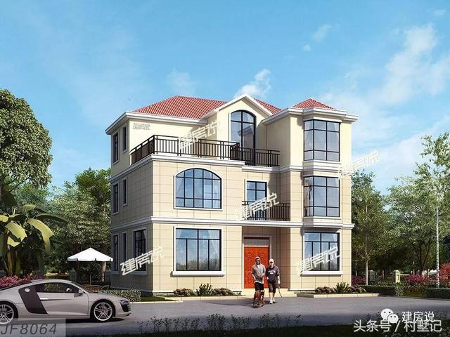 110平農(nóng)村三層小洋樓設(shè)計(jì)方案圖，看完忍不住轉(zhuǎn)發(fā)了