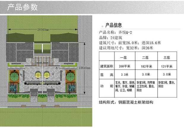 中式兄弟倆雙拼別墅設計方案圖，經典中的經典