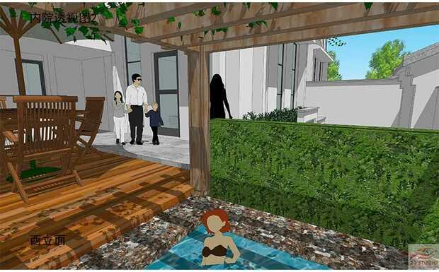 中式兄弟倆雙拼別墅設計方案圖，經典中的經典