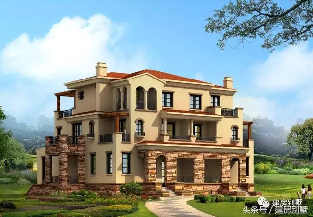 鄉村田園別墅外觀效果圖大全，美不美，自己看