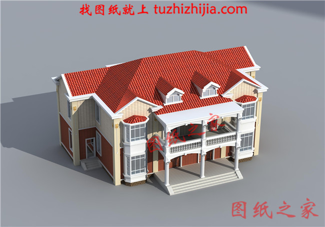 鄉村兄弟二層雙拼別墅設計圖，單戶120平米左右，戶型合理