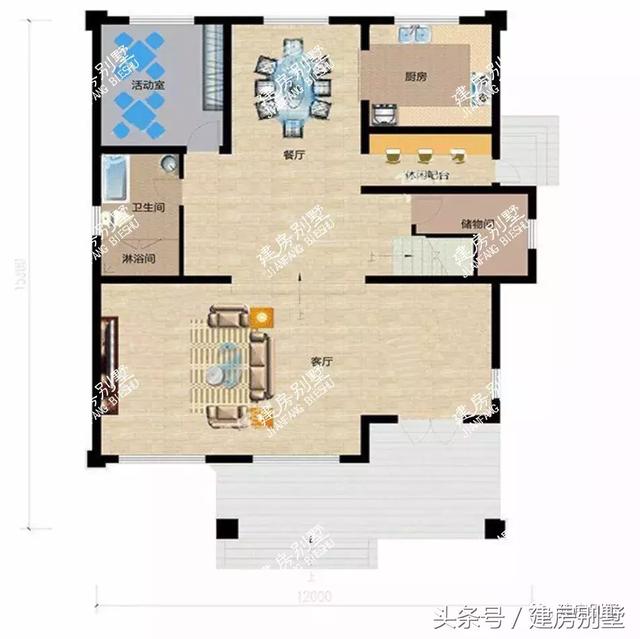 3款寬度12米的二層別墅設計圖，2026年很流行