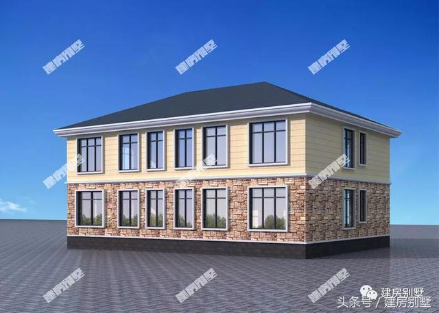 16*12米二層雙拼別墅設計圖，建好保證很有面子