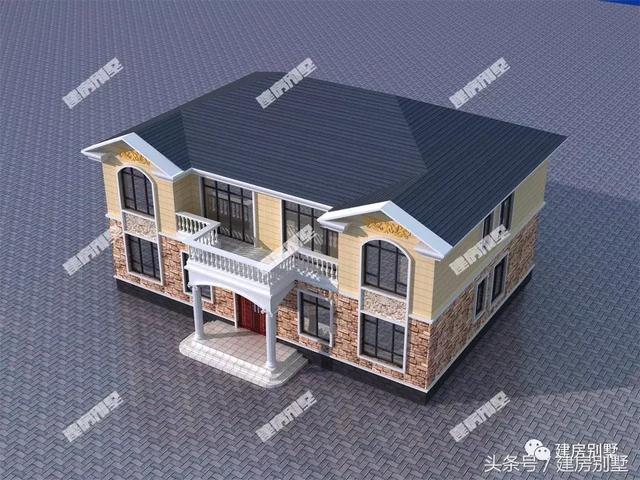 16*12米二層雙拼別墅設計圖，建好保證很有面子