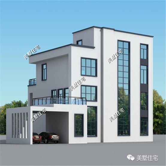 5款平頂別墅外觀效果圖，坡屋頂都看膩了