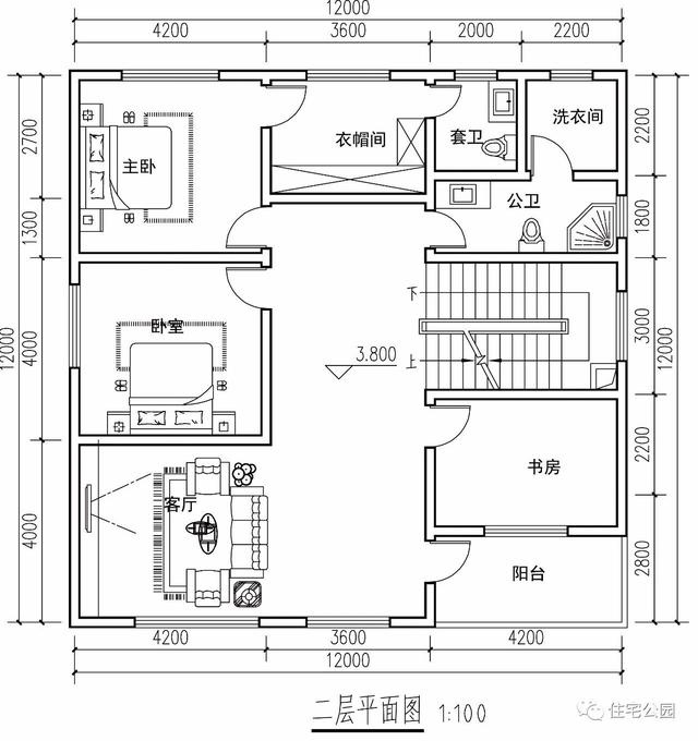 12×12米宅基地選這套自建房設計圖，準沒錯