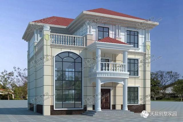 開間12米、進深12米三層歐式別墅設計圖，保證你喜歡