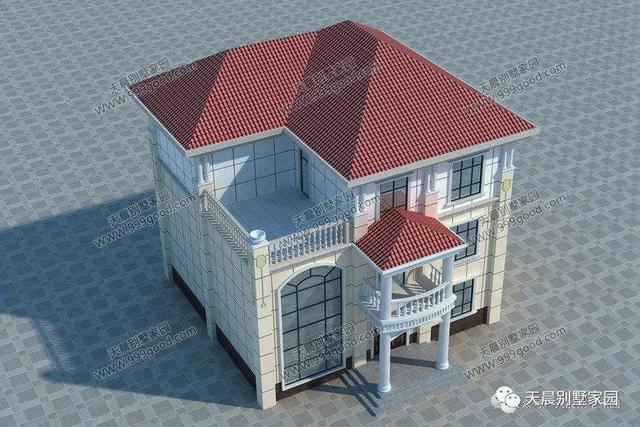 開間12米、進深12米三層歐式別墅設計圖，保證你喜歡