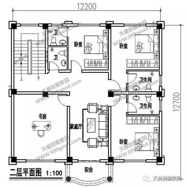 開間12米、進深12米三層歐式別墅設計圖，保證你喜歡